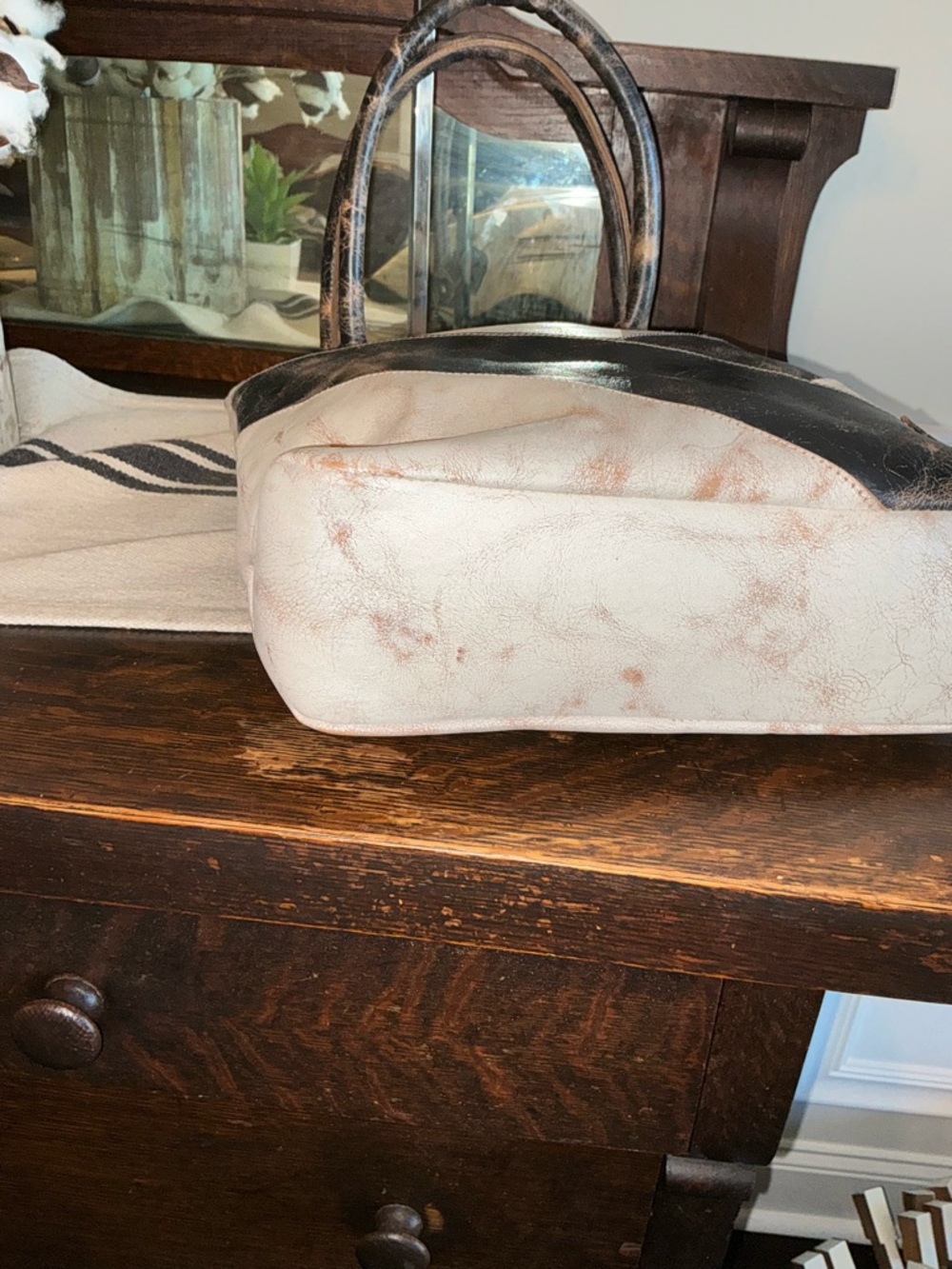 NWOT Bed Stu Italic Leather Shoulder Bag Tote Nectar Lux Black Lux MSRP $345 - Picture 9 of 14